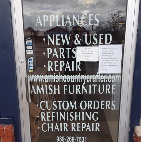 Bad Axe Appliance/Amish Country Crafter logo